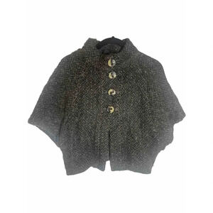 John Branigan Women's Wool Alpaca button Front Brown/Tan Cardigan Size M